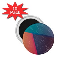 Modern Minimalist Abstract Colorful Vintage Adobe Illustrator Blue Red Orange Pink Purple Rainbow 1 75  Magnets (10 Pack) 