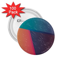 Modern Minimalist Abstract Colorful Vintage Adobe Illustrator Blue Red Orange Pink Purple Rainbow 2 25  Buttons (100 Pack) 