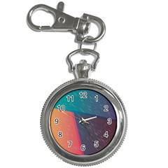 Modern Minimalist Abstract Colorful Vintage Adobe Illustrator Blue Red Orange Pink Purple Rainbow Key Chain Watches by Mariart