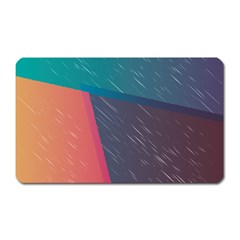 Modern Minimalist Abstract Colorful Vintage Adobe Illustrator Blue Red Orange Pink Purple Rainbow Magnet (rectangular) by Mariart