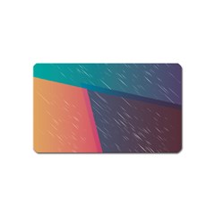 Modern Minimalist Abstract Colorful Vintage Adobe Illustrator Blue Red Orange Pink Purple Rainbow Magnet (name Card) by Mariart