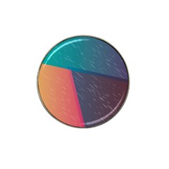 Modern Minimalist Abstract Colorful Vintage Adobe Illustrator Blue Red Orange Pink Purple Rainbow Hat Clip Ball Marker (10 Pack) by Mariart