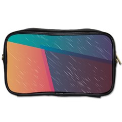 Modern Minimalist Abstract Colorful Vintage Adobe Illustrator Blue Red Orange Pink Purple Rainbow Toiletries Bags by Mariart