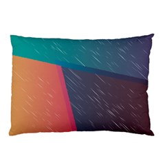 Modern Minimalist Abstract Colorful Vintage Adobe Illustrator Blue Red Orange Pink Purple Rainbow Pillow Case (two Sides) by Mariart