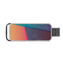 Modern Minimalist Abstract Colorful Vintage Adobe Illustrator Blue Red Orange Pink Purple Rainbow Portable Usb Flash (one Side) by Mariart