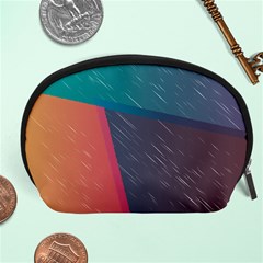 Modern Minimalist Abstract Colorful Vintage Adobe Illustrator Blue Red Orange Pink Purple Rainbow Accessory Pouches (large) 