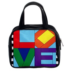 Rainbow Love Classic Handbags (2 Sides) by Mariart