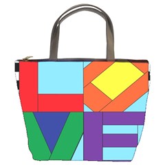 Rainbow Love Bucket Bags by Mariart