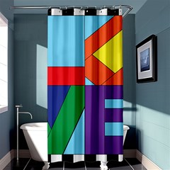 Rainbow Love Shower Curtain 36  X 72  (stall)  by Mariart