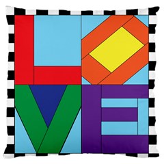 Rainbow Love Large Flano Cushion Case (two Sides) by Mariart