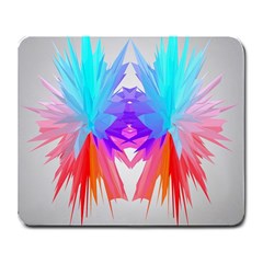 Poly Symmetry Spot Paint Rainbow Large Mousepads by Mariart