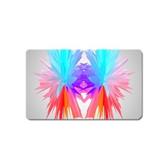 Poly Symmetry Spot Paint Rainbow Magnet (name Card) by Mariart