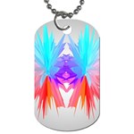 Poly Symmetry Spot Paint Rainbow Dog Tag (One Side) Front