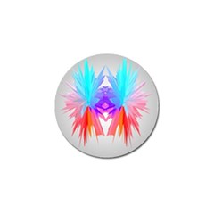 Poly Symmetry Spot Paint Rainbow Golf Ball Marker by Mariart