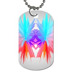 Poly Symmetry Spot Paint Rainbow Dog Tag (two Sides) by Mariart