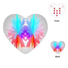 Poly Symmetry Spot Paint Rainbow Playing Cards (heart)  by Mariart