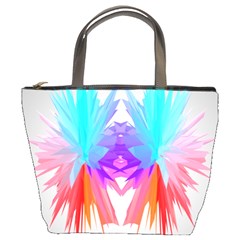 Poly Symmetry Spot Paint Rainbow Bucket Bags by Mariart