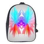 Poly Symmetry Spot Paint Rainbow School Bags(Large)  Front