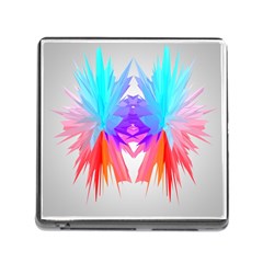 Poly Symmetry Spot Paint Rainbow Memory Card Reader (square) by Mariart