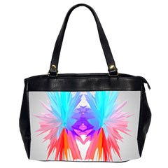 Poly Symmetry Spot Paint Rainbow Office Handbags (2 Sides)  by Mariart