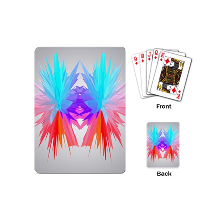 Poly Symmetry Spot Paint Rainbow Playing Cards (Mini) 