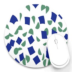 Scatter Geometric Brush Blue Gray Round Mousepads