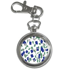 Scatter Geometric Brush Blue Gray Key Chain Watches by Mariart