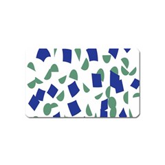 Scatter Geometric Brush Blue Gray Magnet (name Card) by Mariart