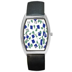 Scatter Geometric Brush Blue Gray Barrel Style Metal Watch by Mariart