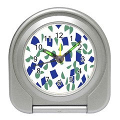 Scatter Geometric Brush Blue Gray Travel Alarm Clocks