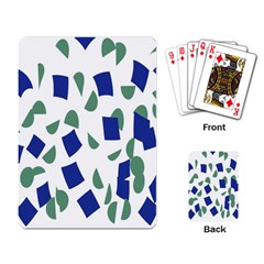 Scatter Geometric Brush Blue Gray Playing Card by Mariart