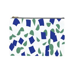 Scatter Geometric Brush Blue Gray Cosmetic Bag (large)  by Mariart