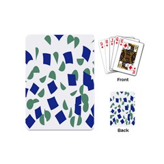 Scatter Geometric Brush Blue Gray Playing Cards (mini)  by Mariart