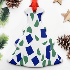 Scatter Geometric Brush Blue Gray Christmas Tree Ornament (two Sides) by Mariart