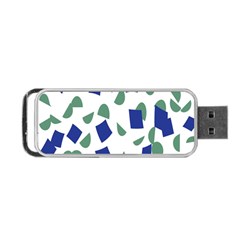 Scatter Geometric Brush Blue Gray Portable Usb Flash (one Side) by Mariart