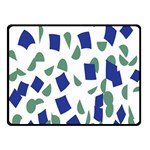 Scatter Geometric Brush Blue Gray Double Sided Fleece Blanket (Small)  45 x34  Blanket Back