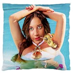 Woman in Pool Large Flano Cushion Case (One Side) Front