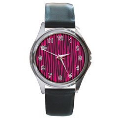 Pattern Round Metal Watch by Valentinaart