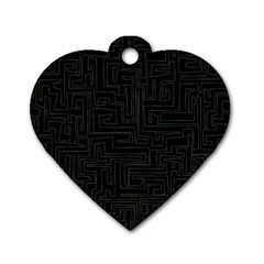 Pattern Dog Tag Heart (one Side) by Valentinaart