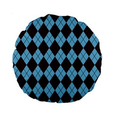 Plaid Pattern Standard 15  Premium Round Cushions