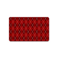 Plaid Pattern Magnet (name Card)