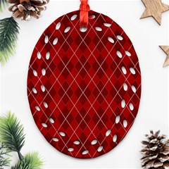 Plaid Pattern Ornament (oval Filigree) by Valentinaart