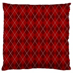 Plaid Pattern Large Cushion Case (one Side) by Valentinaart