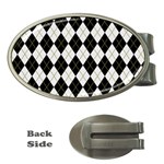 Plaid pattern Money Clips (Oval)  Front