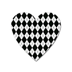 Plaid Pattern Heart Magnet by Valentinaart