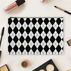 Plaid Pattern Cosmetic Bag (large)  by Valentinaart