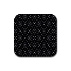 Plaid Pattern Rubber Square Coaster (4 Pack)  by Valentinaart