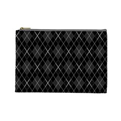 Plaid Pattern Cosmetic Bag (large)  by Valentinaart