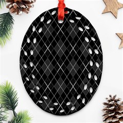 Plaid Pattern Ornament (oval Filigree)