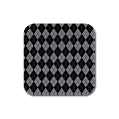 Plaid Pattern Rubber Square Coaster (4 Pack)  by Valentinaart